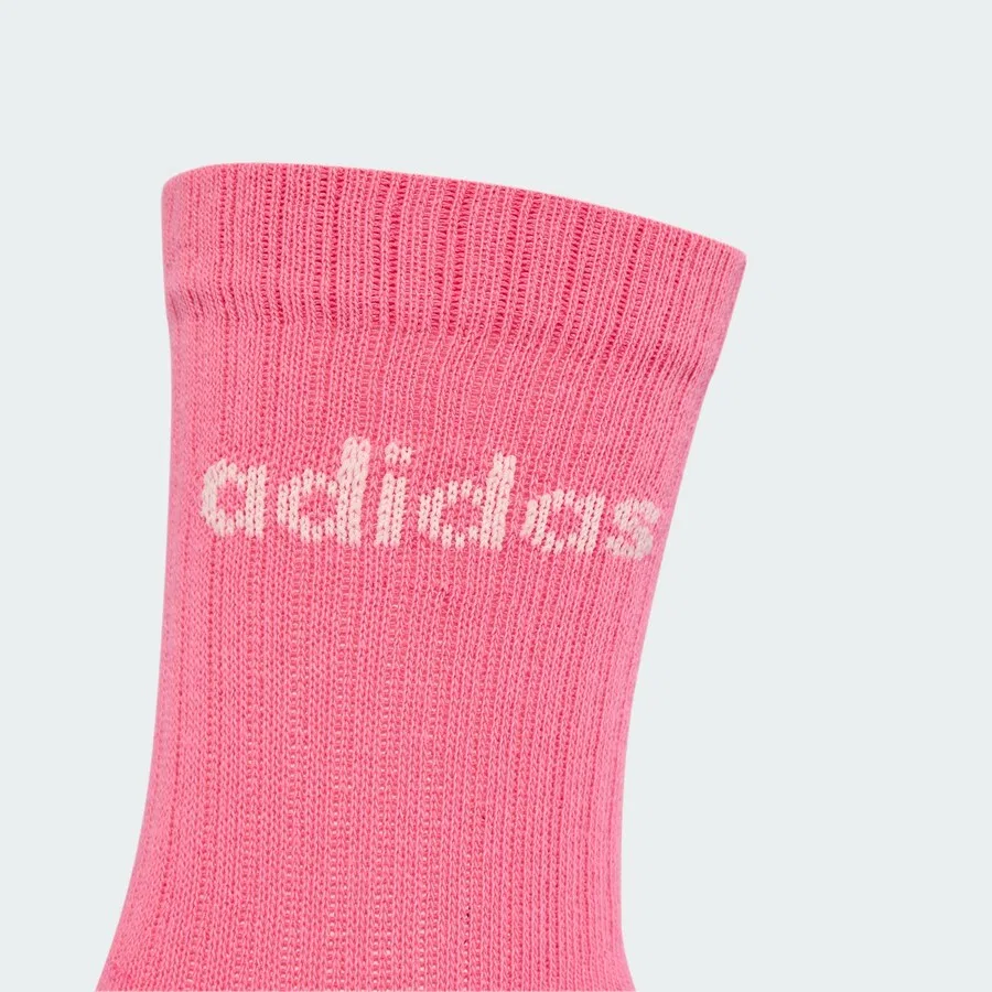 Спортивные носки ADIDAS PERFORMANCE 'Linear Crew' светло-розового и белого цвета — фото 4