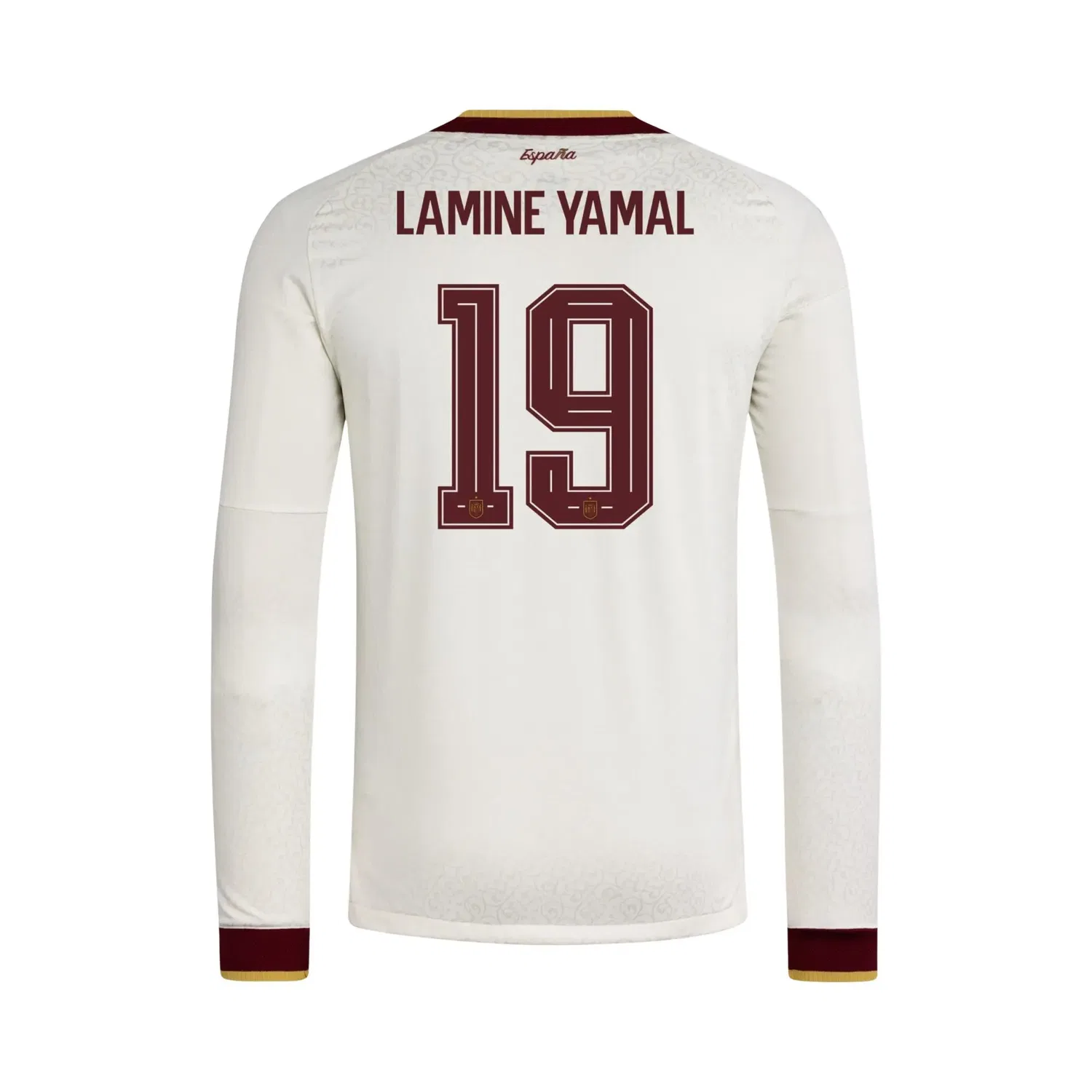 Футболка Adidas Spain 26 Away Authentic Yamal с длинным рукавом, белый — фото 2