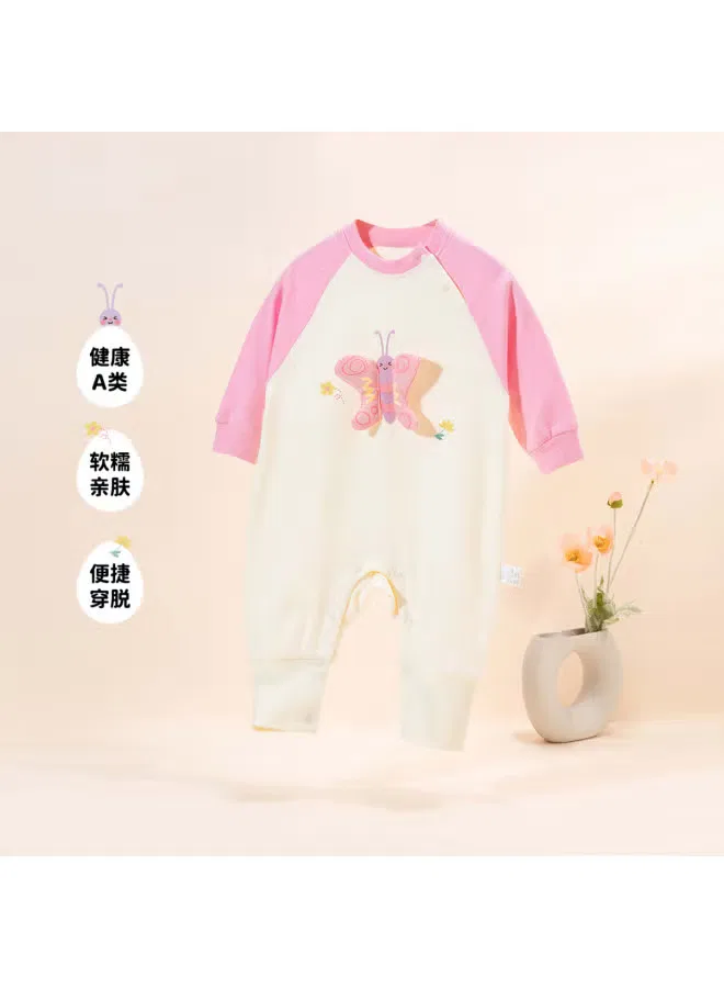 Боди-комбинезон с цветочным принтом из чистого хлопка Bornbay, персиково-розовый — фото 2