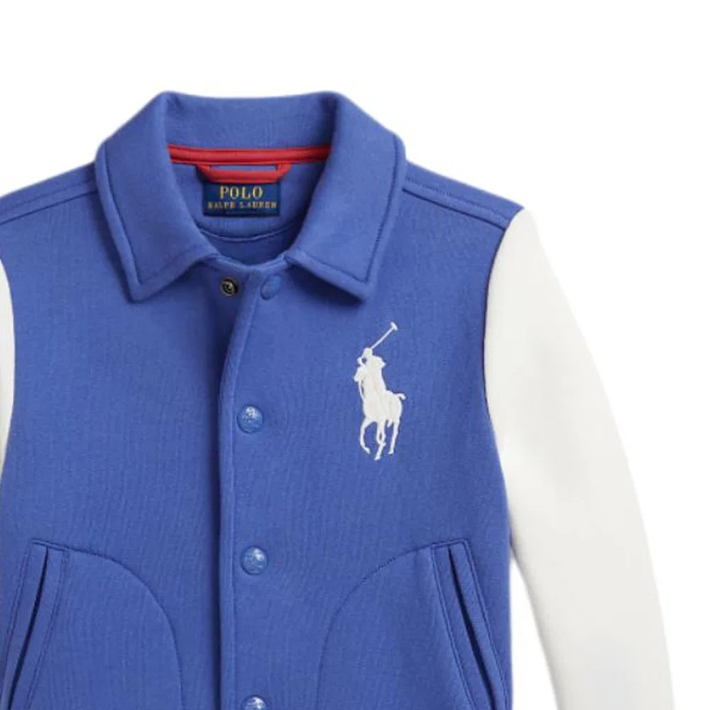 Детская куртка хлопковая Polo Ralph Lauren, Blue White — фото 4