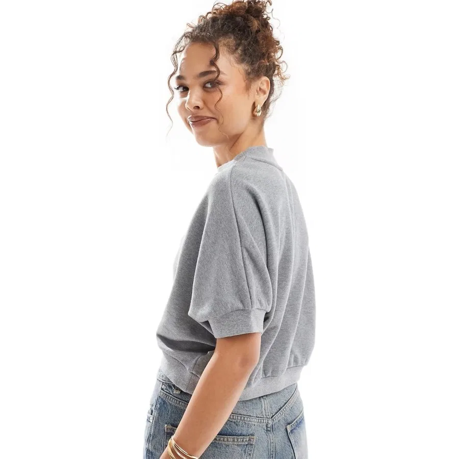 Женский свитшот с коротким рукавом Nike Sportswear Collection SS Fleece Crew, Молочный — фото 2