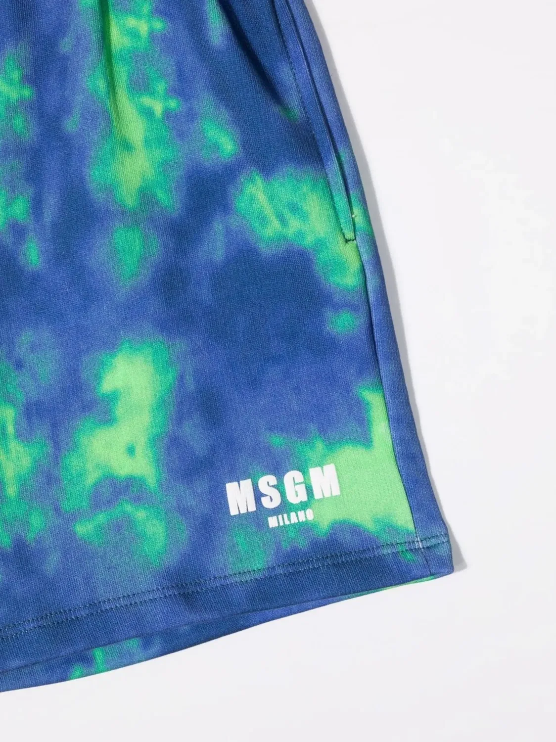 Шорты с узором тай-дай MSGM, голубой — фото 3