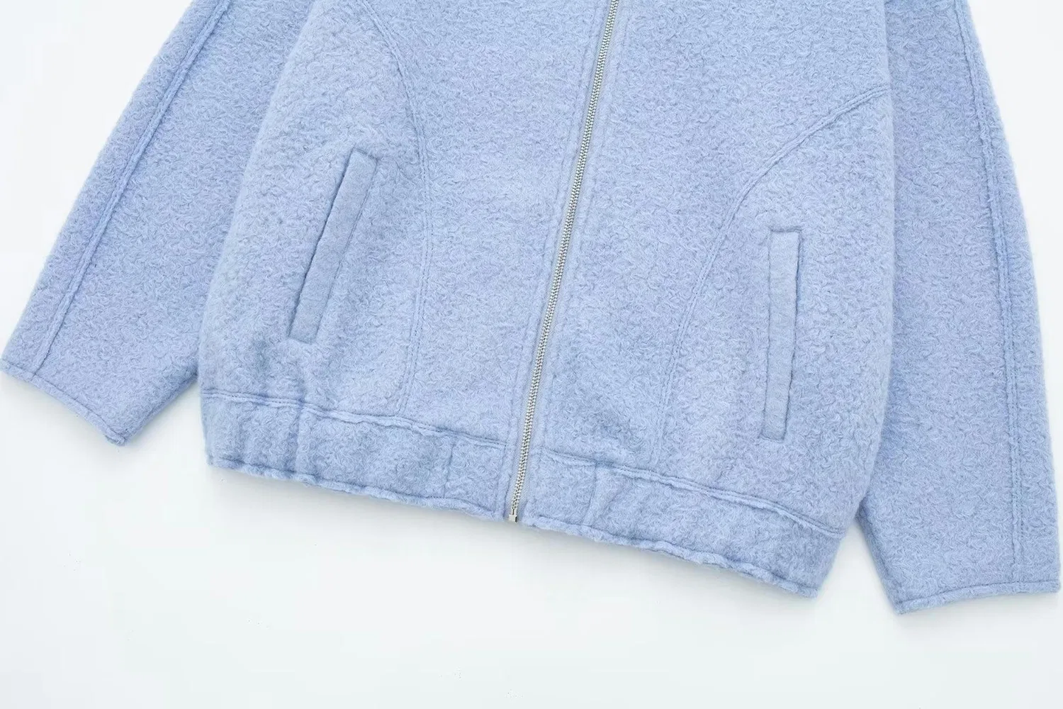 Женская куртка с воротником-стойкой на молнии Azzurro, cielo blu — фото 3