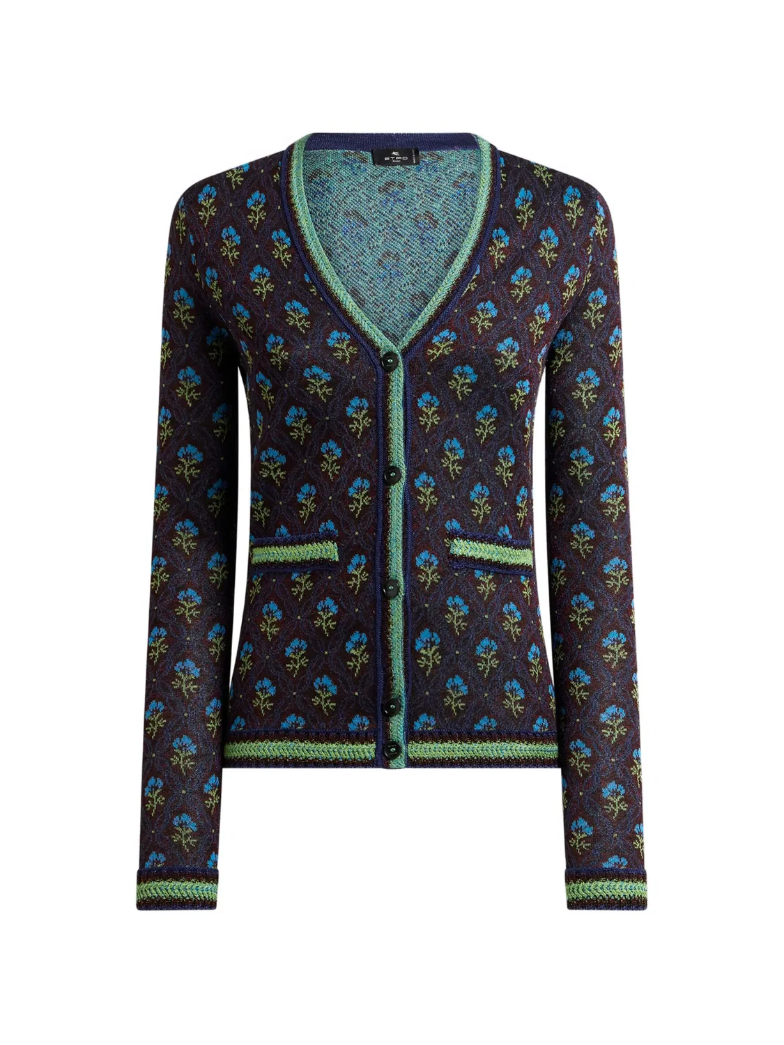 ETRO Кардиган с жаккардом, коричневый