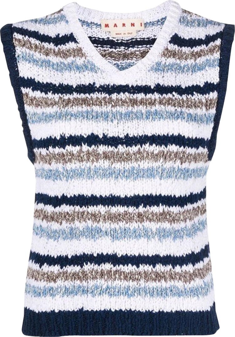 

Свитер Marni V Neck Sweater 'Light Navy', синий