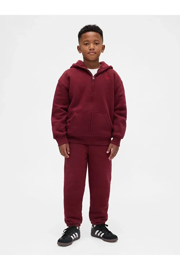 Детские спортивные штаны для мальчиков с начесом Relaxed Fit Gap, Red-003