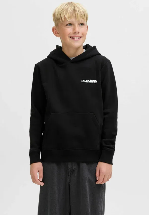 Худи Backprintet junior Jack & Jones Junior, черный — фото 3