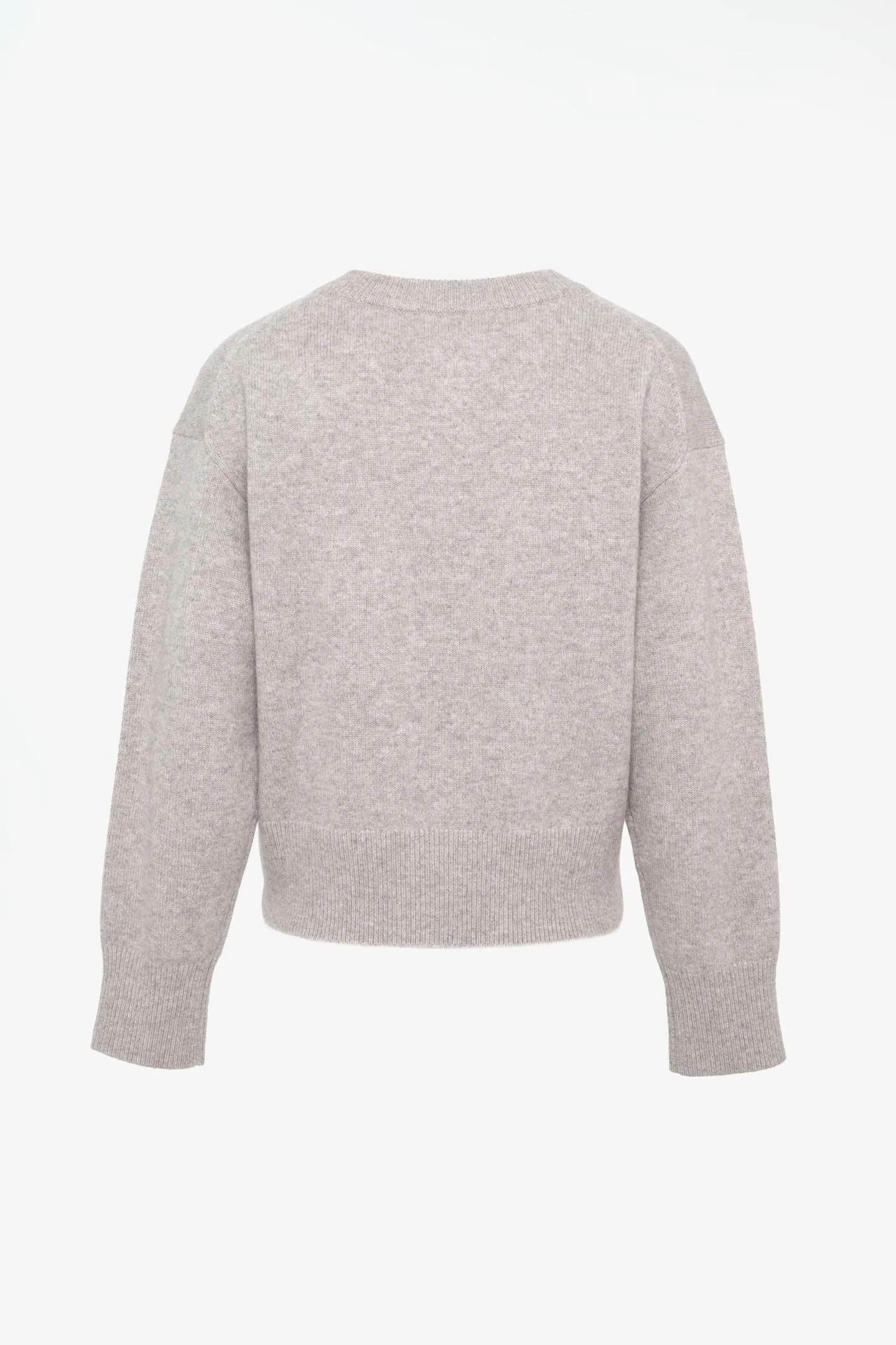 Джемпер Zara из кашемира с V-образным вырезом, светло-серый — фото 2