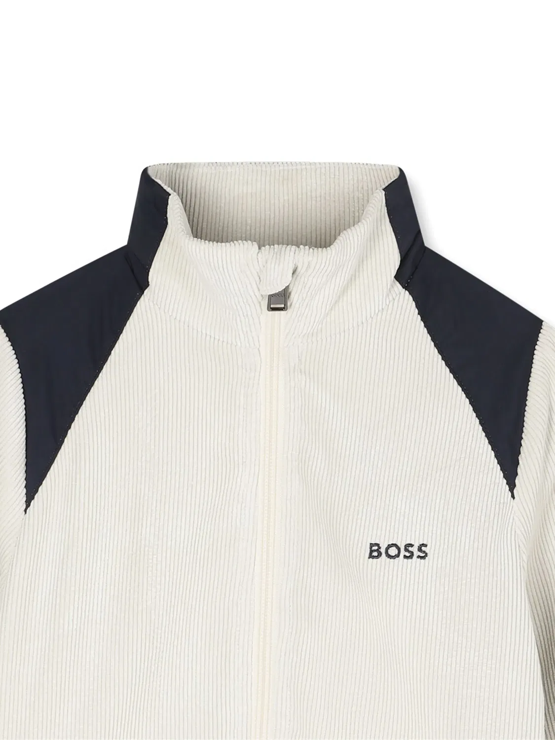 Рибаная куртка на молнии BOSS, белый — фото 2