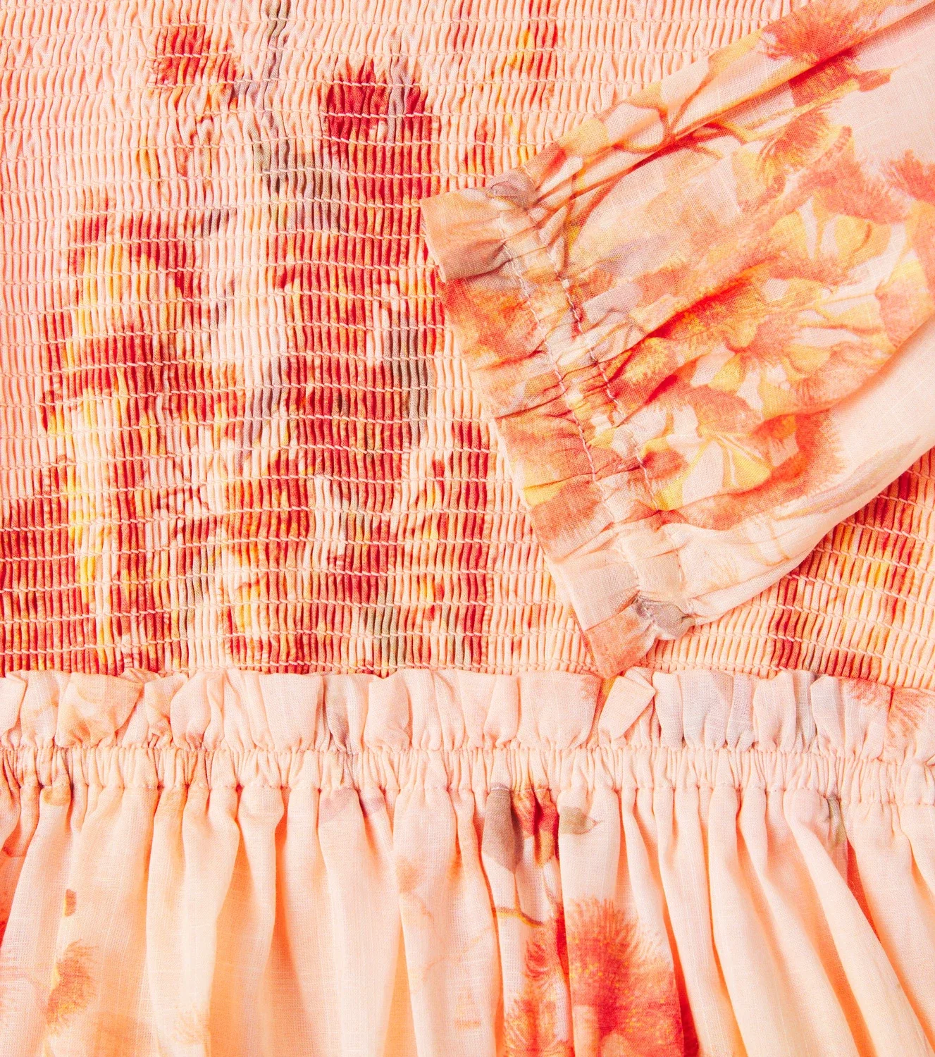Платье с цветочным принтом Zimmermann Kids, Red Botanical Floral — фото 3