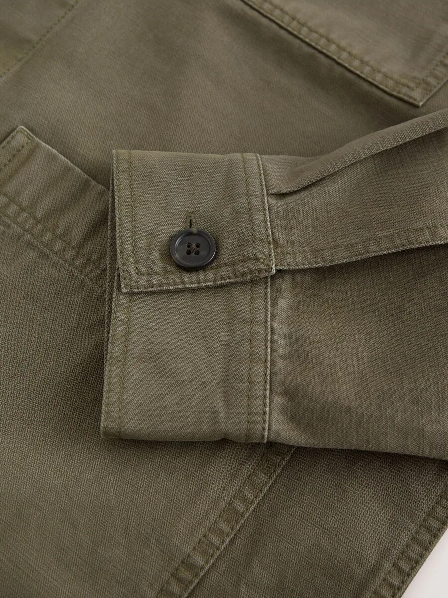Куртка Next Regular fit Between-Season Jacket 'Chore' цвета хаки — фото 3
