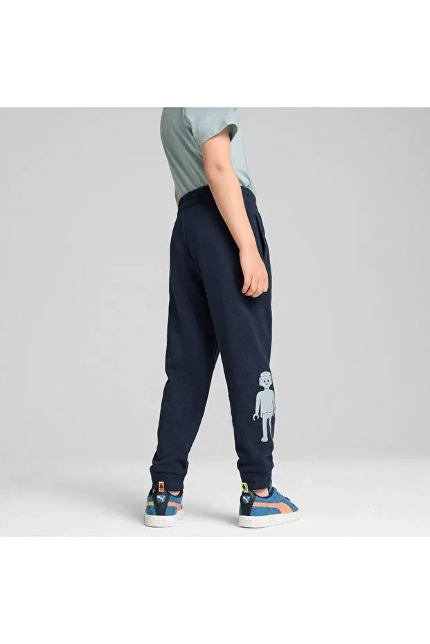 Детские спортивные штаны для девочек скинни-фит Puma, Navy Blue — фото 2