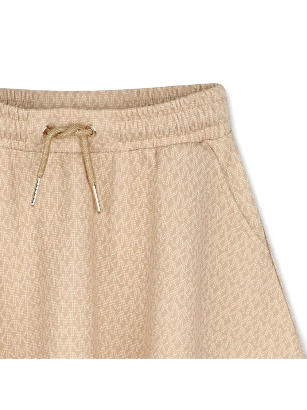 Юбка с кулиской и монограммой Michael Kors Kids, бежевый — фото 3