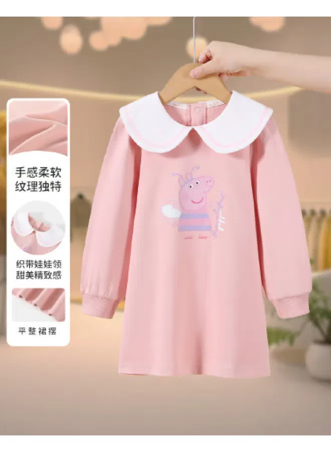 Платье с отложным воротником Peppa Pig, пыльно-розовый