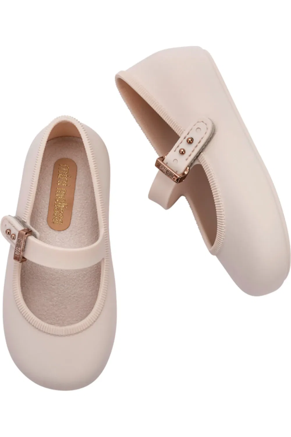 Детские балетки водонепроницаемые Soft Ballerina Mini Melissa, бежевый — фото 4