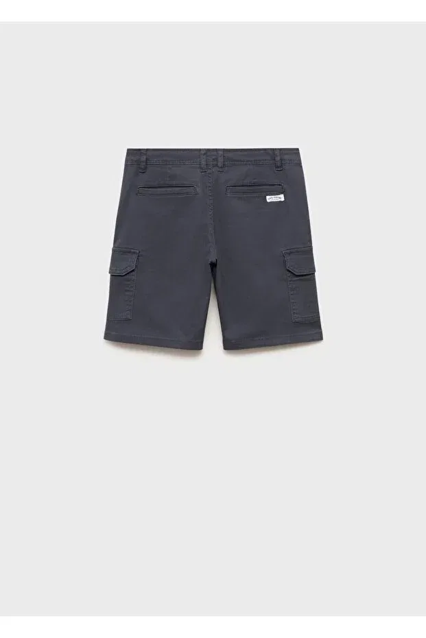 Детские шорты карго для мальчиков Mango Kids, Indigo Blue — фото 4