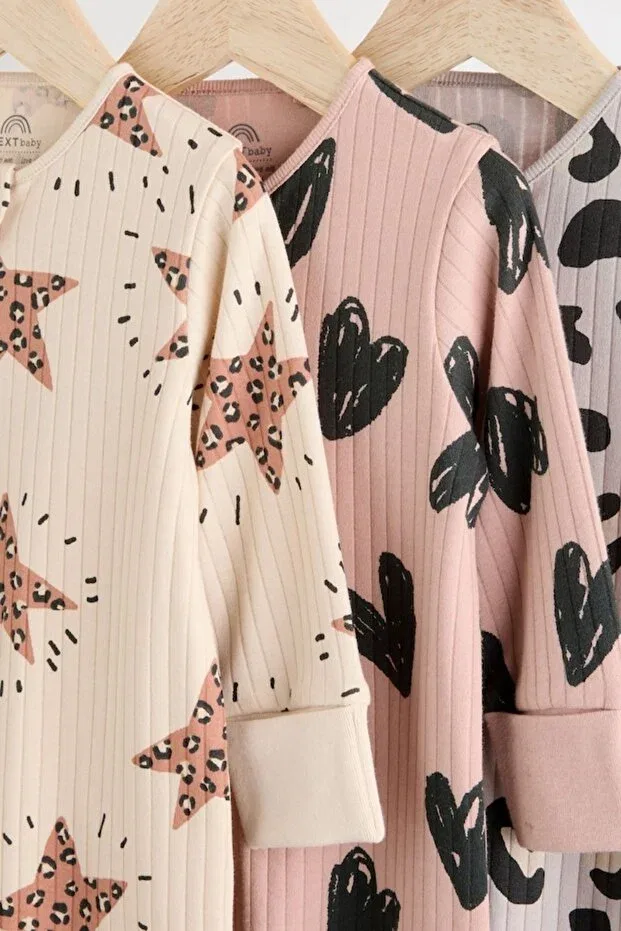 Детский комбинезон для девочек хлопковый Star Patterned Next Baby, Multicolor — фото 4