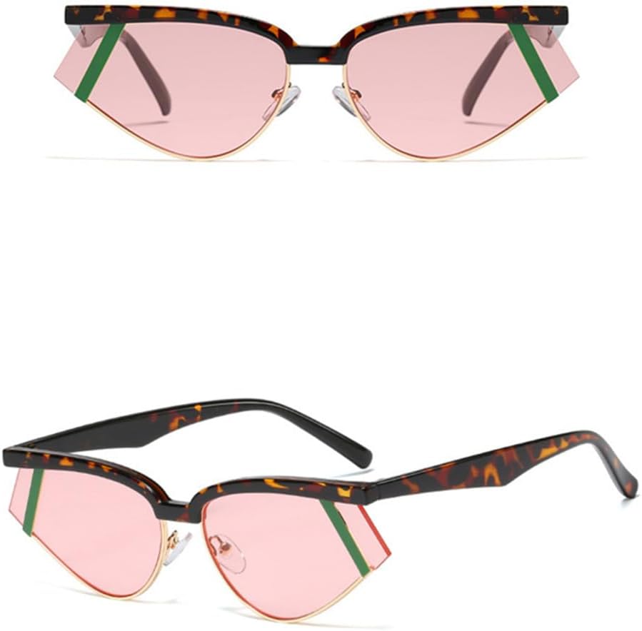 

Солнцезащитные очки «кошачий глаз» для женщин, солнцезащитные очки в полуободковой оправе с полосками, зеркальные солнцезащитные очки для женщин, очки с защитой от УФ-излучения UV400 generic, C1-9767