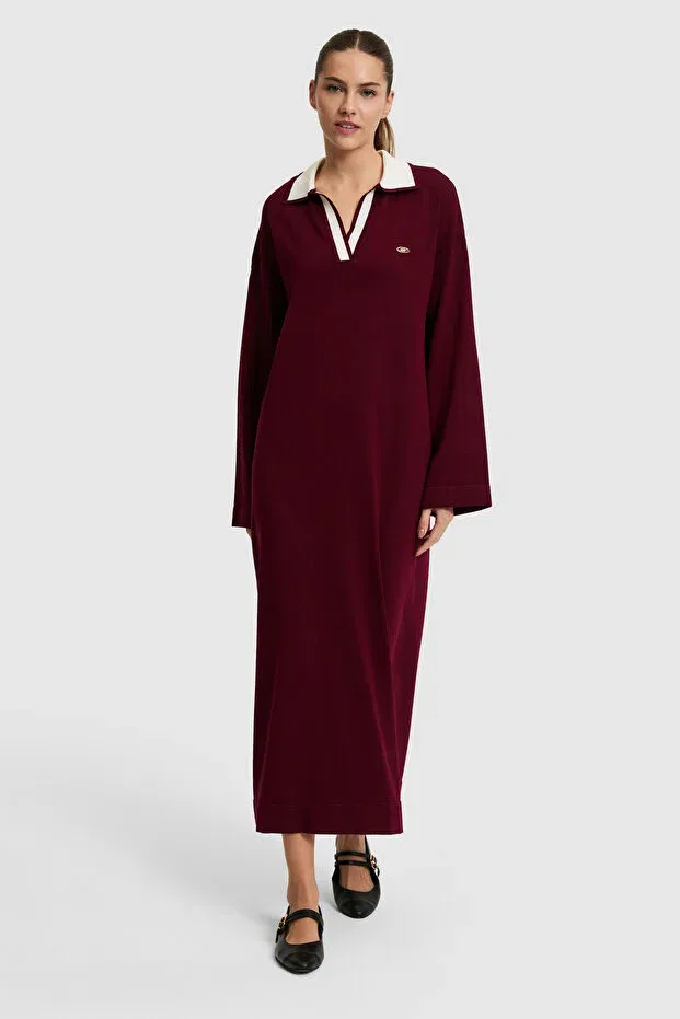 Женское платье трикотажное с длинным рукавом U.S. Polo Assn., Burgundy
