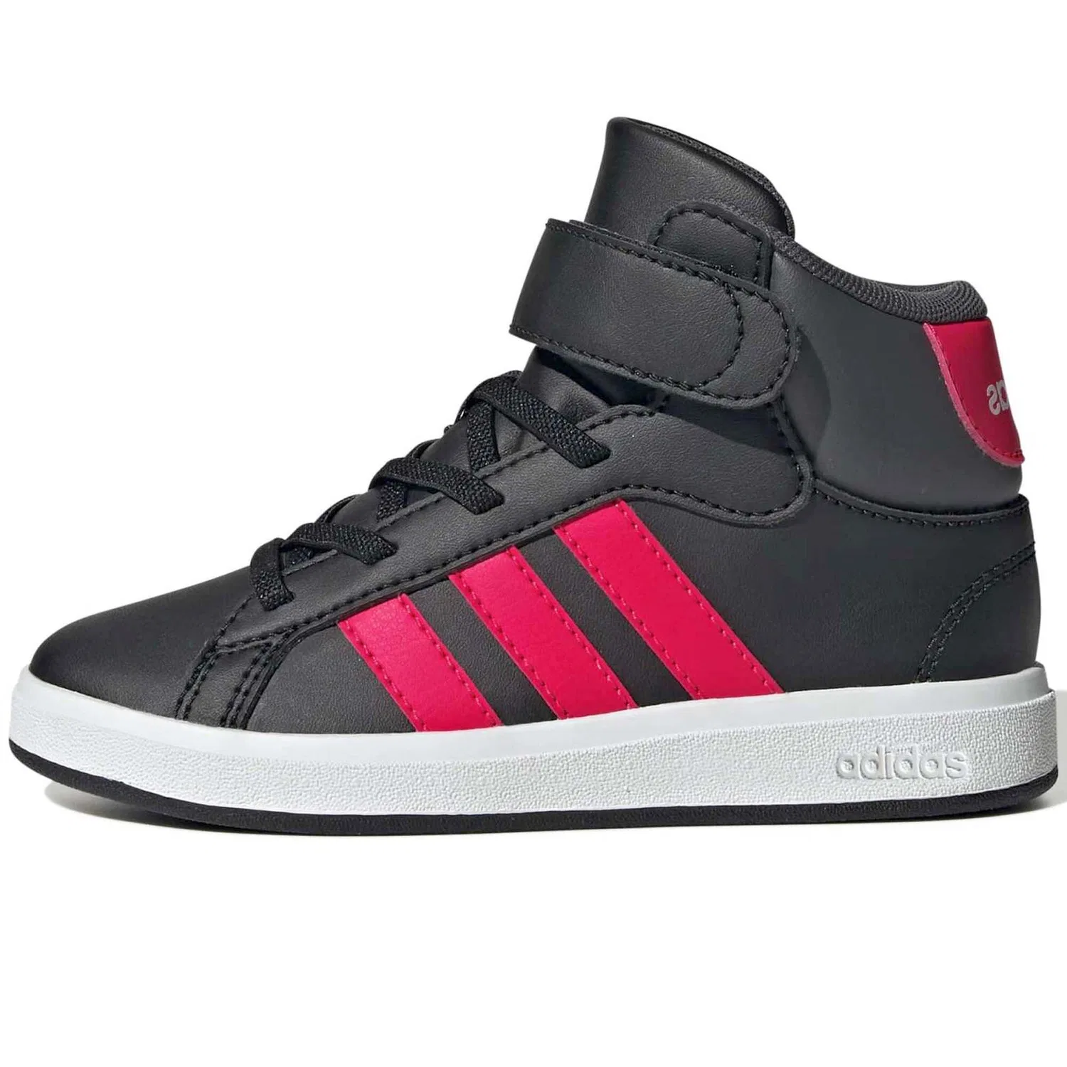 Детские кроссовки с высоким верхом Grand Court Mid K Adidas, Cblack Lucred Gresix