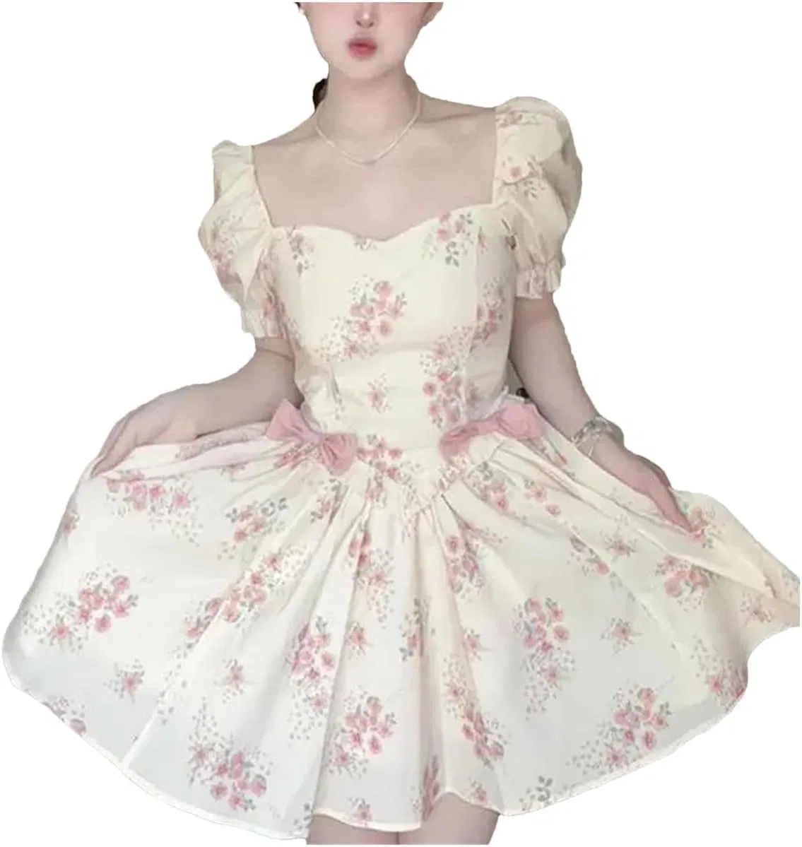Женское мини-платье с цветочным принтом French Chic Ball Gown, Floral