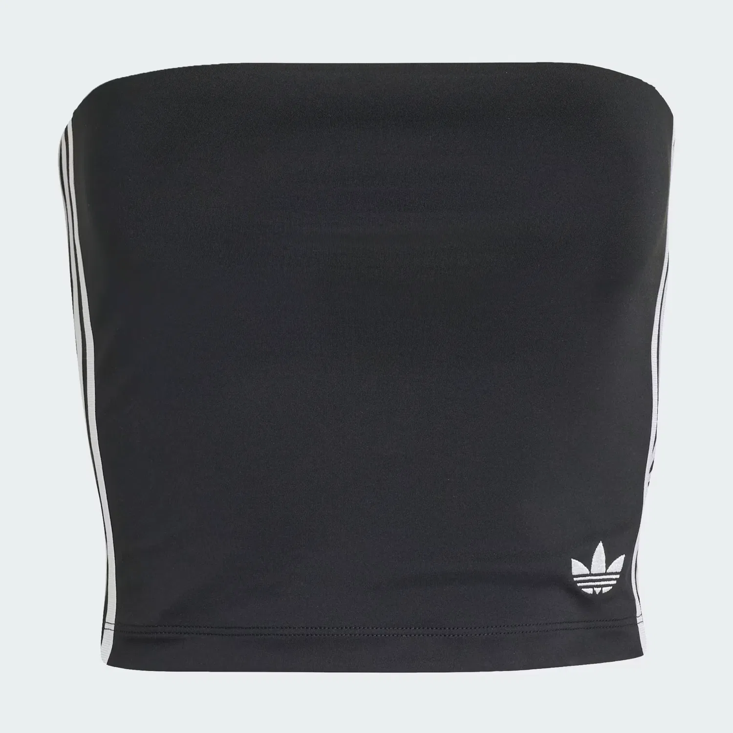 Приталенный топ-бандо 3-Stripes Tube Top Adidas Originals, черный/белый — фото 4