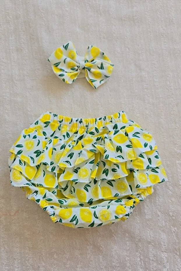 Детский комплект для девочек с лимонным принтом Al Ver Gülüm, Lemon Pattern — фото 2