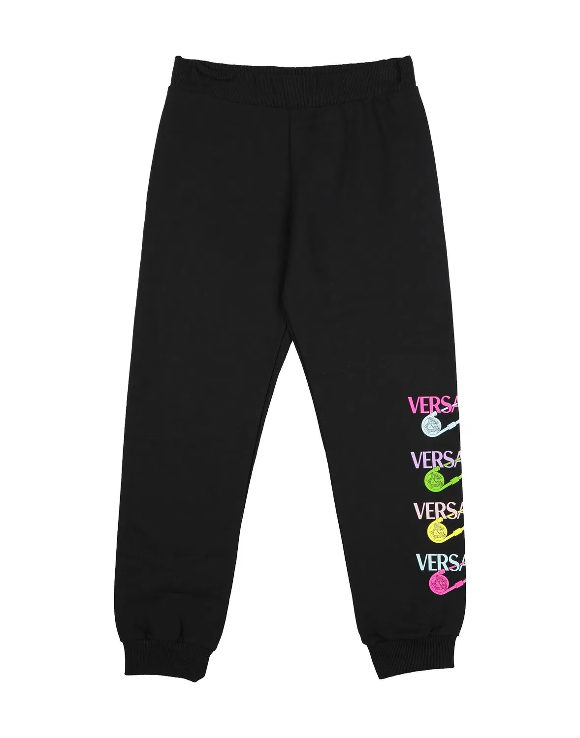 Подростковые спортивные штаны для девочек с принтом Versace Young, черный