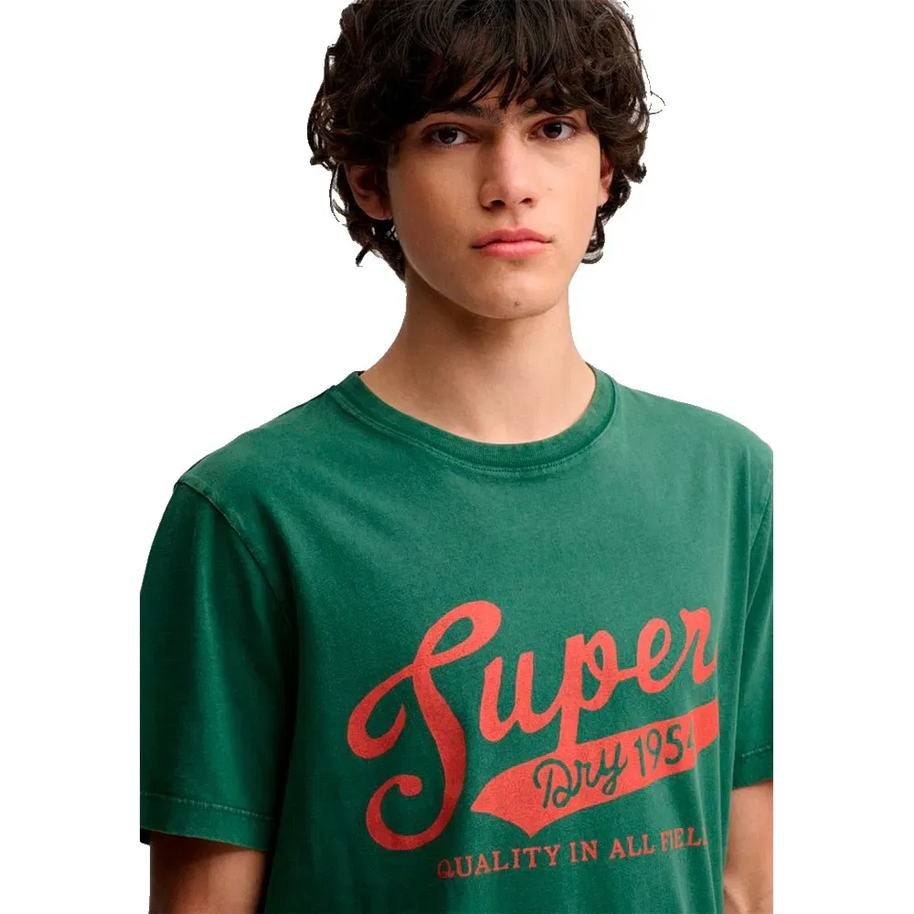 Мужская футболка с принтом Vintage Script Superdry, Green — фото 4
