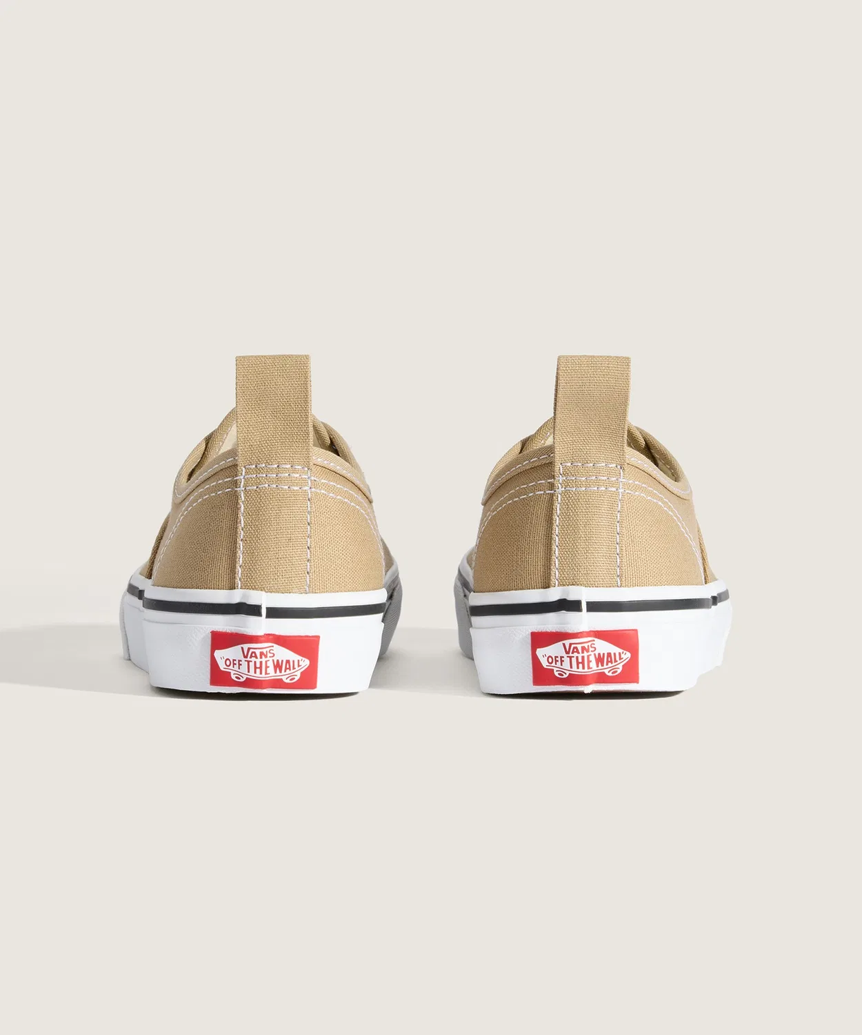 Детские кеды с эластичными шнурками Authentic Elastic Lace VANS, Beige — фото 4