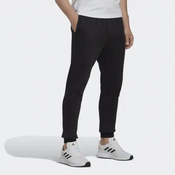Тренировочные штаны Essential Fleece Regular Tapered, Adidas, черный — фото 4