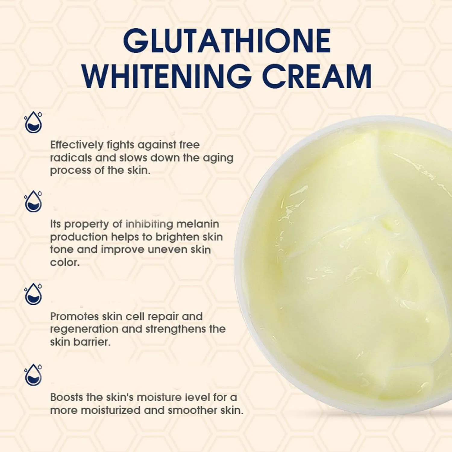 Увлажняющий крем для лица Glutathione Skin Whitening Cream Rubu22a, 10 мл — фото 2