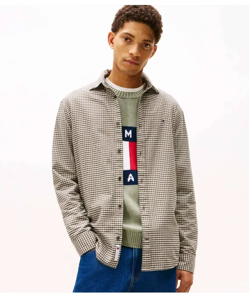 

Рубашка Оксфорд Regular fit Tommy Jeans, зеленый