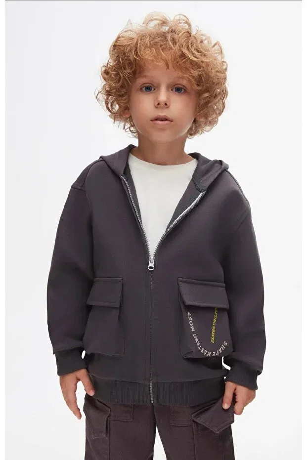 Детский кардиган с капюшоном Nk Kids, Gray