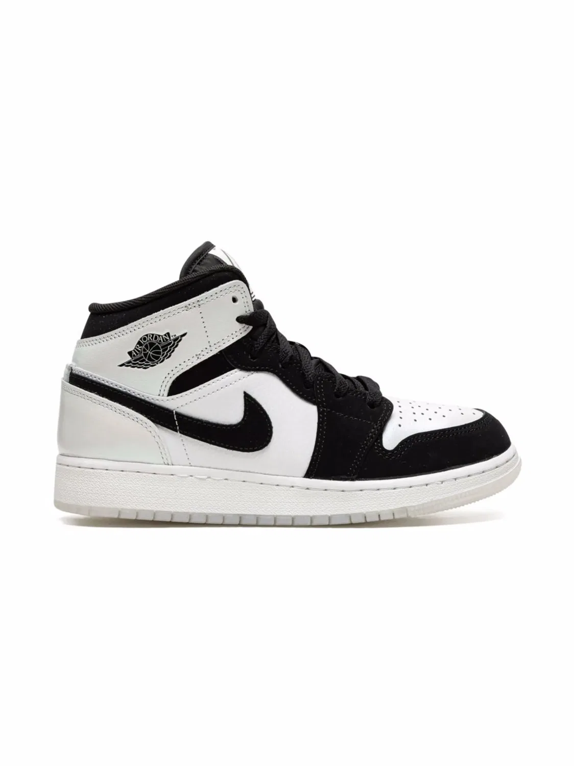 Кроссовки Air Jordan 1 Mid белые — фото 4