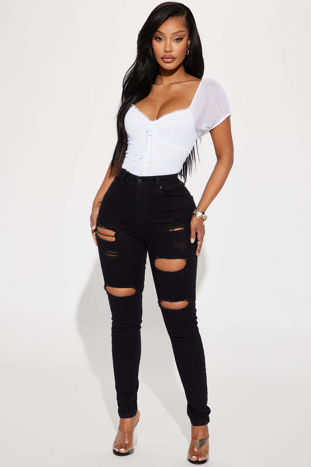 

Джинсы скинни Fashion Nova YJDM15HRDOPTION4, черный