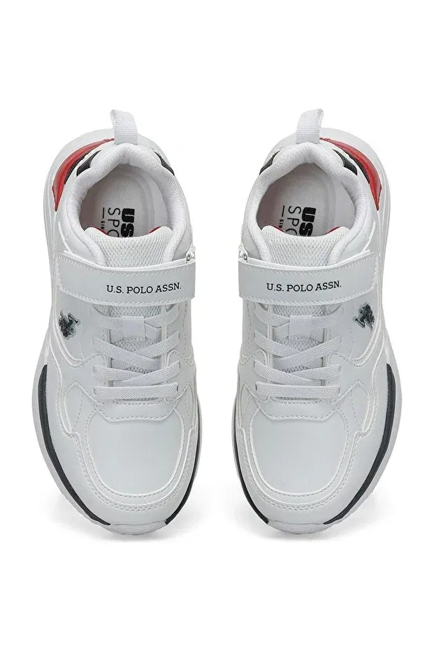 Детские кроссовки для девочек с ортопедической стелькой U.S. Polo Assn., White — фото 4