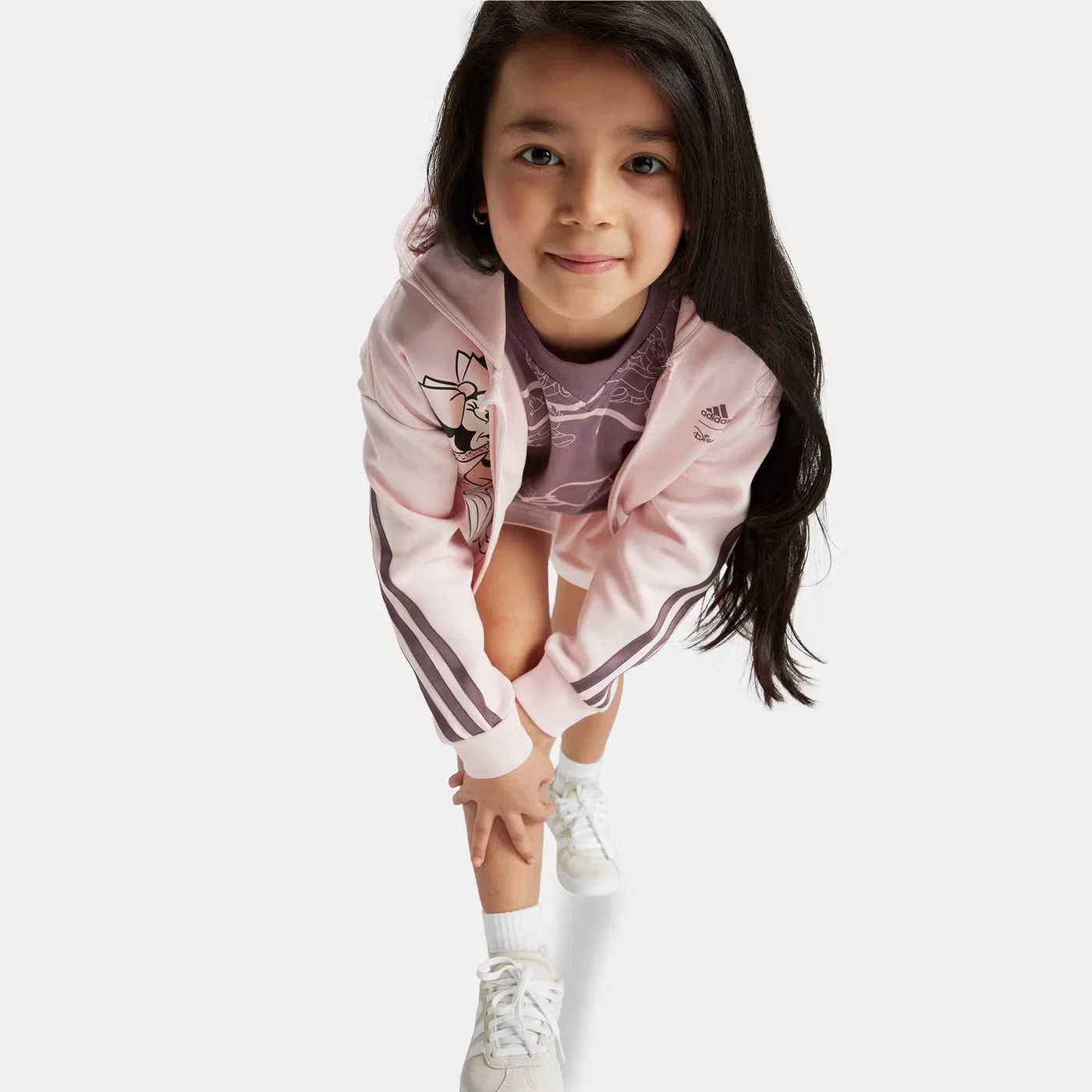 Комплект футболки и шорт с принтом Disney Minnie and Daisy Adidas, розовый — фото 3