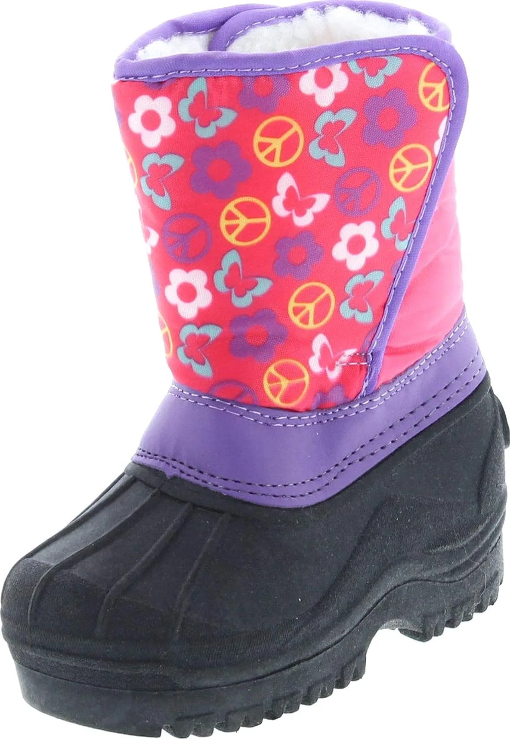 Детские зимние ботинки для девочек водонепроницаемые Static Footwear, Fuchsia Peace