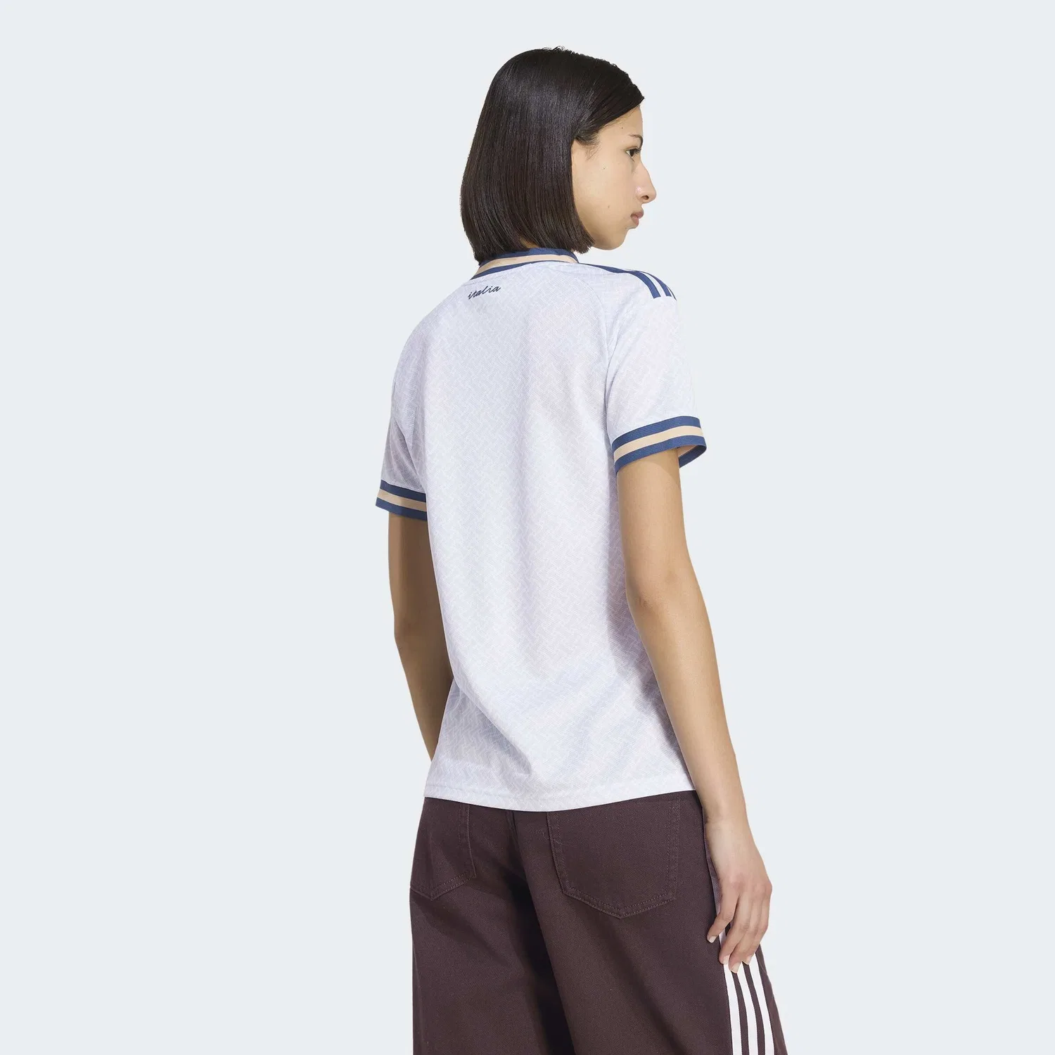Футболка Adidas Performance Italien 26 темно-синего цвета — фото 4