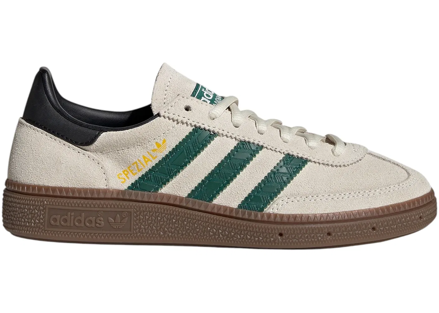 Детские кроссовки Lifestyle с замшевым верхом Adidas Handball Spezial, Off White/Collegiate Green/Gum