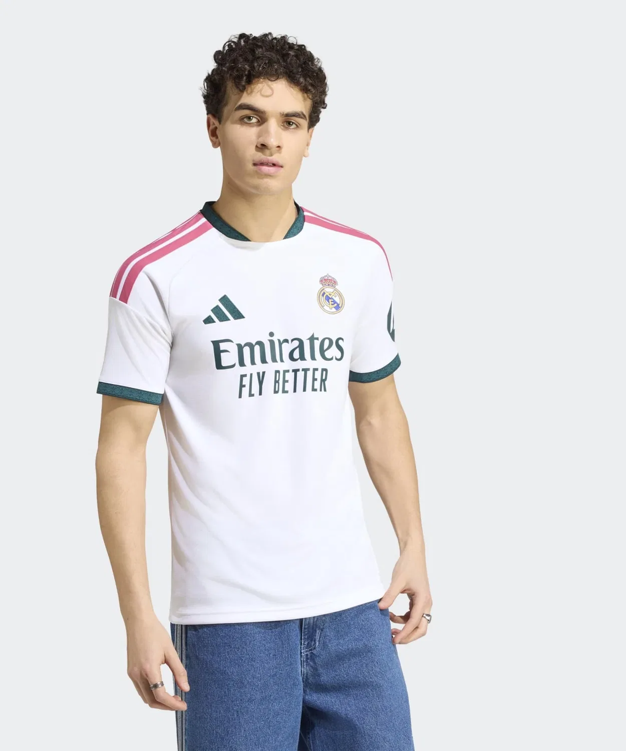 Мужская футболка с принтом Real Madrid 26/27 Home Replica Uniform Adidas, White