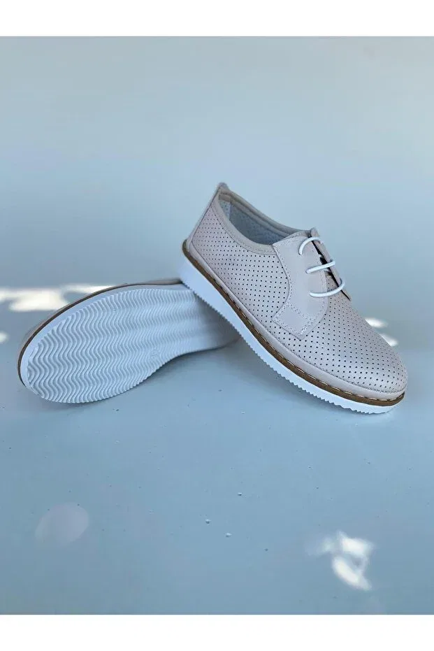Детские туфли для мальчиков без шнурков Bircan, Beige Shoelace — фото 4