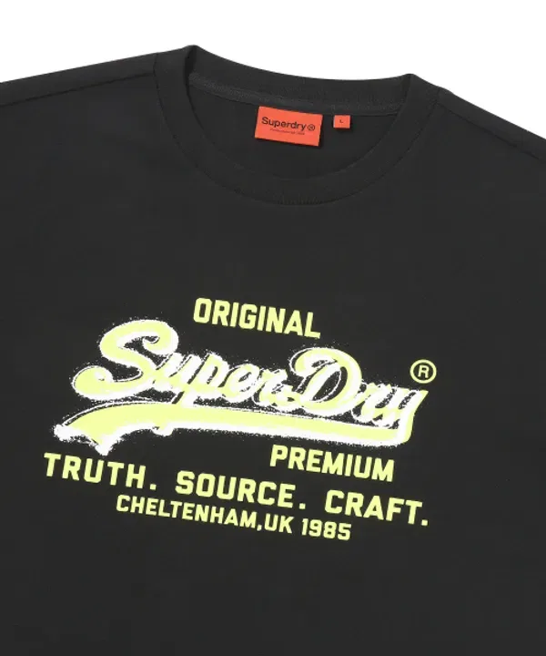 Футболка с принтом Spread Vintage, Superdry, черный — фото 3