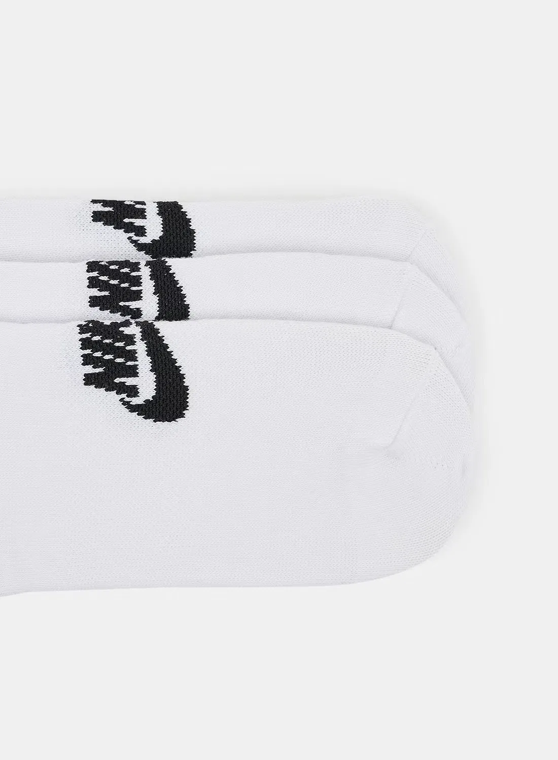 Носки низкие с логотипом комплект из 3 пар Nike, белый — фото 3