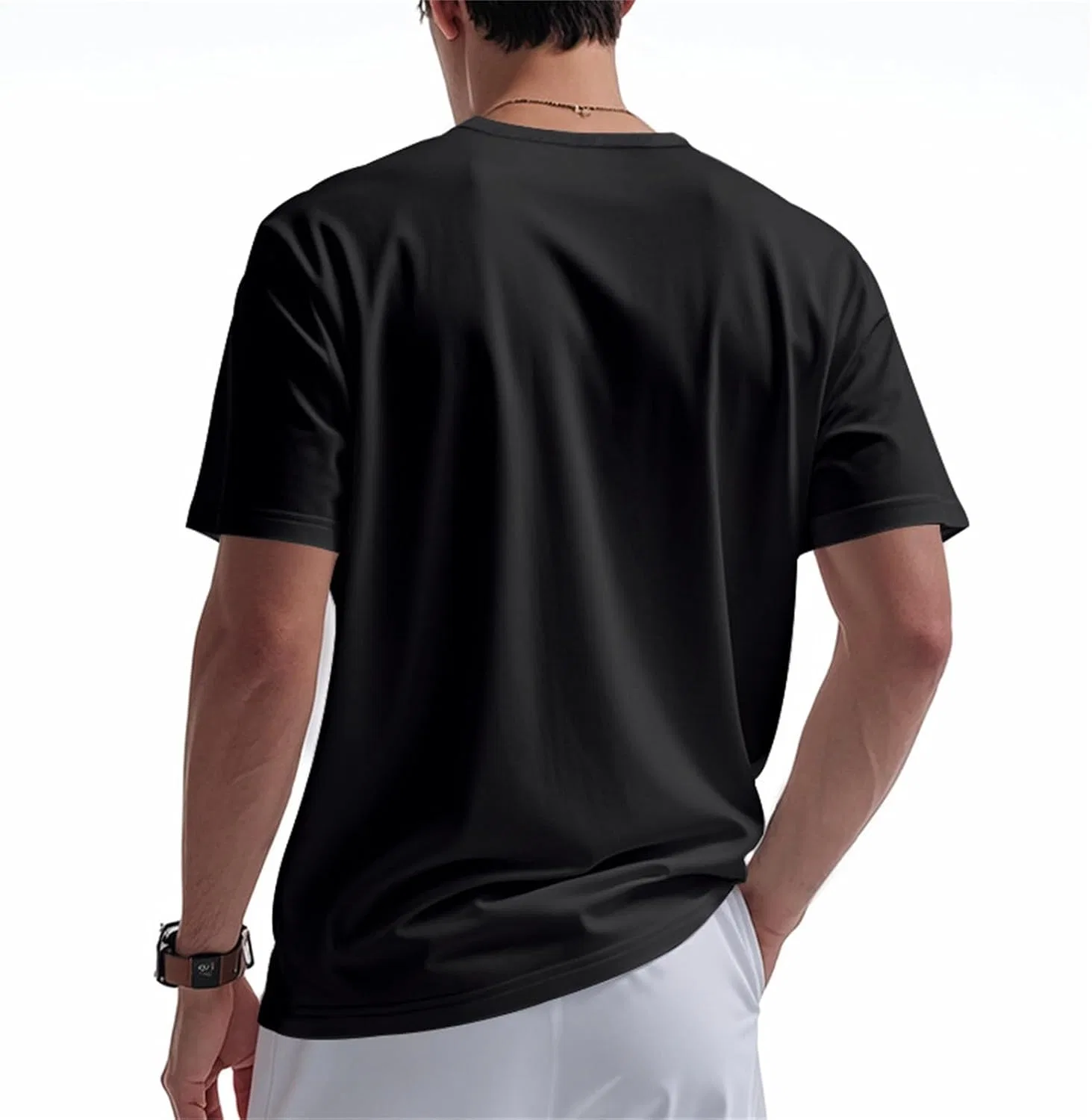Мужская футболка с V-образным вырезом Muscle T Shirt, Black — фото 3