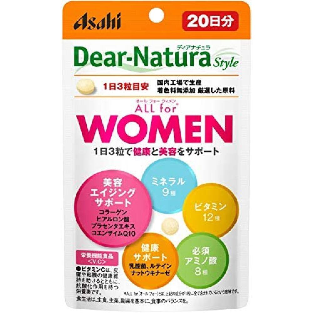 

Витамины для женщин ASAHI Dear Natura All for Women, 60 капсул