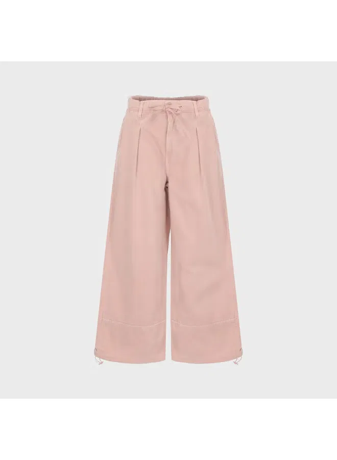 Брюки свободного кроя из хлопка Zara, темно-розовый — фото 2