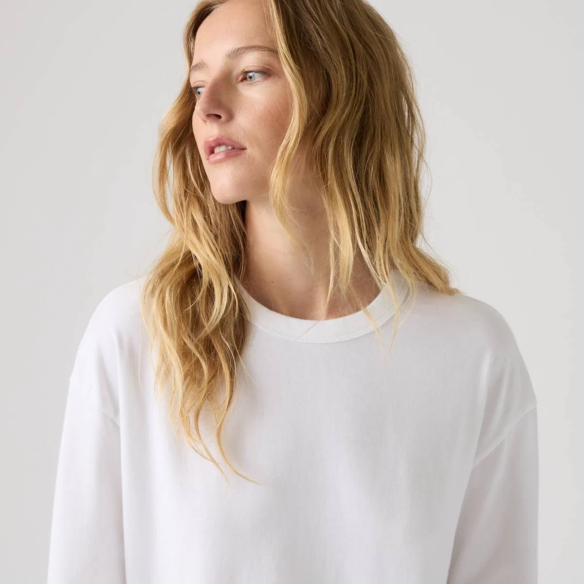 Винтажная футболка с длинными рукавами Levi's, Bright White - White — фото 2