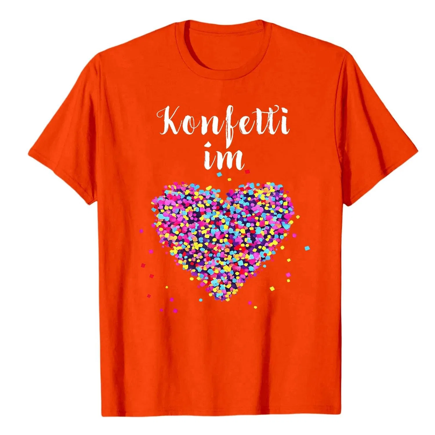 Женская футболка с принтом Confetti Heart Print, Arancia-d — фото 3